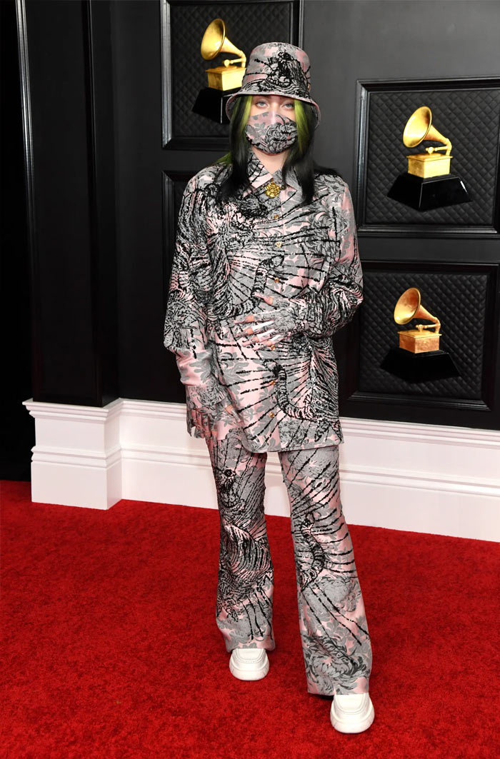 Billie Eilish in Gucci Grammys 2021